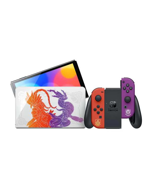 کنسول بازی نینتندو مدل Switch White OLED Pokémon Scarlet & Violet