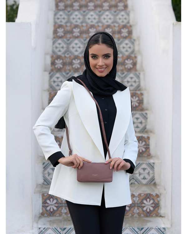 کیف دوشی زنانه کیف زنانه دوشی صورتی تیره دیوید جونز David Jones مدلCM6855 - تصویر 2