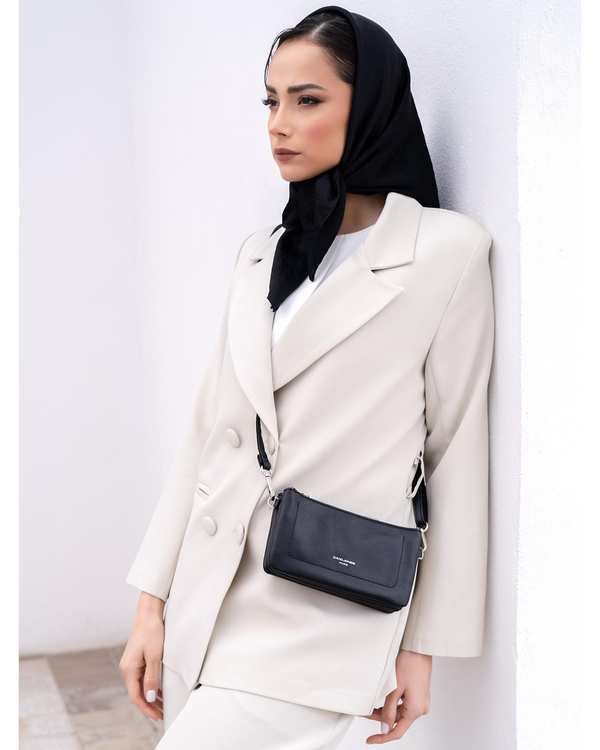 کیف دوشی زنانه کیف زنانه دوشی مشکی دیوید جونز David Jones مدلCM6855 - تصویر 2