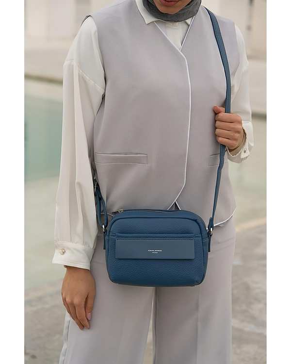 کیف زنانه دوشی آبی دیوید جونز David Jones مدل A6911-1A