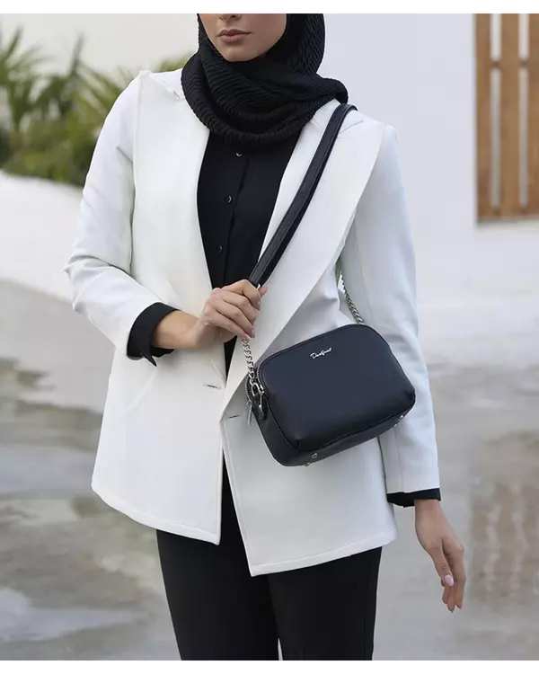 کیف دوشی زنانه کیف زنانه دوشی مشکی دیوید جونز David Jones مدل 6412-2 - تصویر 3