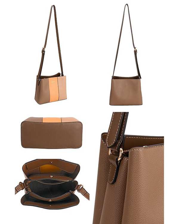 کیف دوشی زنانه کیف زنانه دوشی نسکافه ای دیوید جونز David Jones مدل 1-7012 - تصویر 3