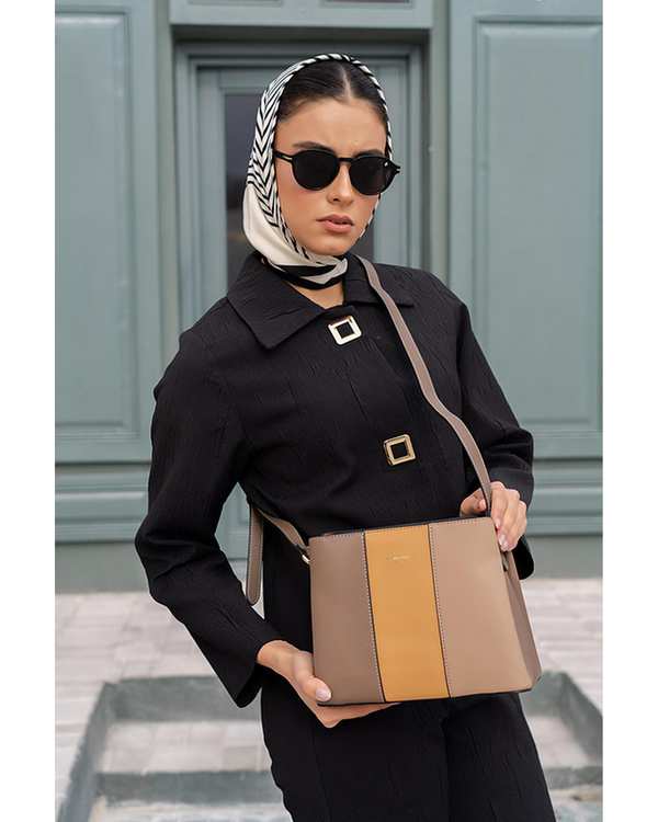 کیف دوشی زنانه کیف زنانه دوشی نسکافه ای دیوید جونز David Jones مدل 1-7012 - تصویر 5