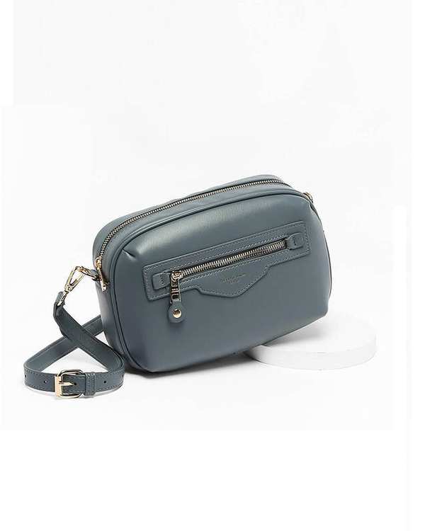کیف دوشی زنانه کیف زنانه دوشی آبی طوسی دیوید جونز David Jones مدل 1-7019 - تصویر 9