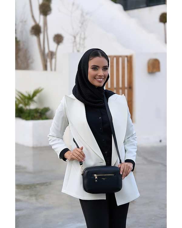 کیف دوشی زنانه کیف زنانه دوشی مشکی دیوید جونز David Jones مدل 1-7019 - تصویر 5
