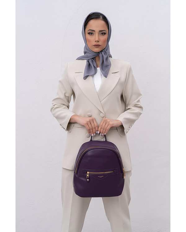کوله پشتی زنانه بنفش تیره دیوید جونز David Jones مدل 7019-3 - تصویر 4