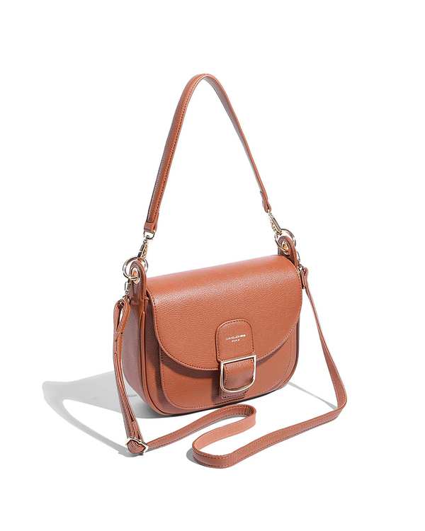 کیف دوشی زنانه کیف زنانه دستی عسلی دیوید جونز David Jones مدل CM6831 - تصویر 6