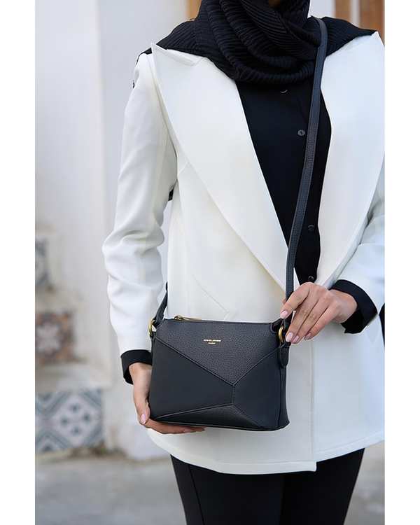 کیف دوشی زنانه کیف زنانه دوشی قهوه ای روشن دیوید جونز David Jones مدل 7001-1 - تصویر 4