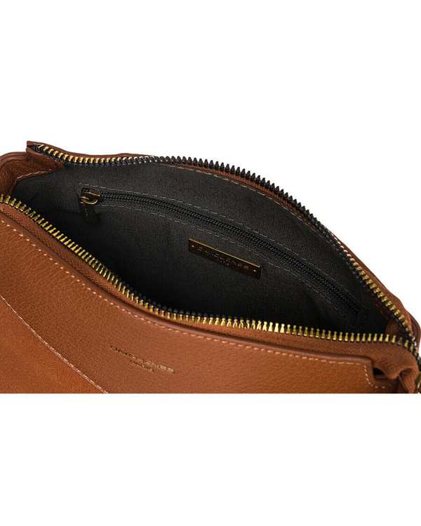 کیف دوشی زنانه کیف زنانه دوشی قهوه ای روشن دیوید جونز David Jones مدل 7001-1 - تصویر 7