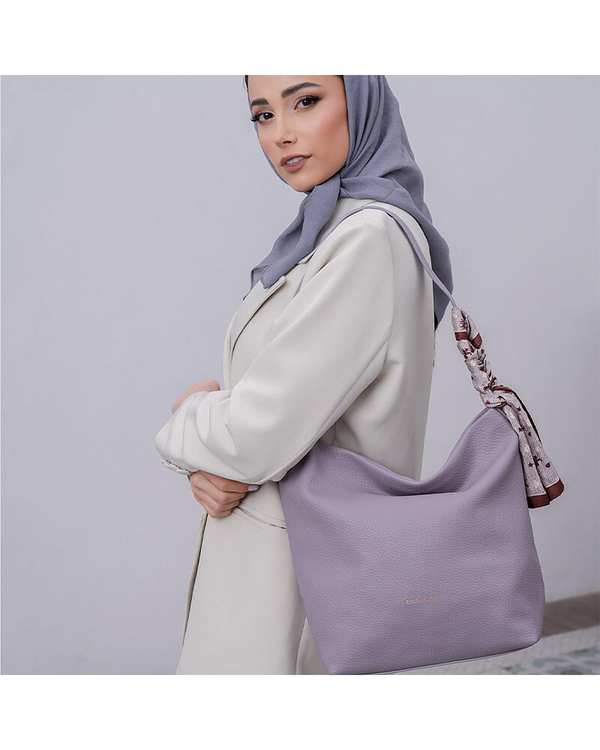 کیف دوشی زنانه کیف زنانه دوشی بنفش روشن دیوید جونز David Jones مدل CH21116 - تصویر 5