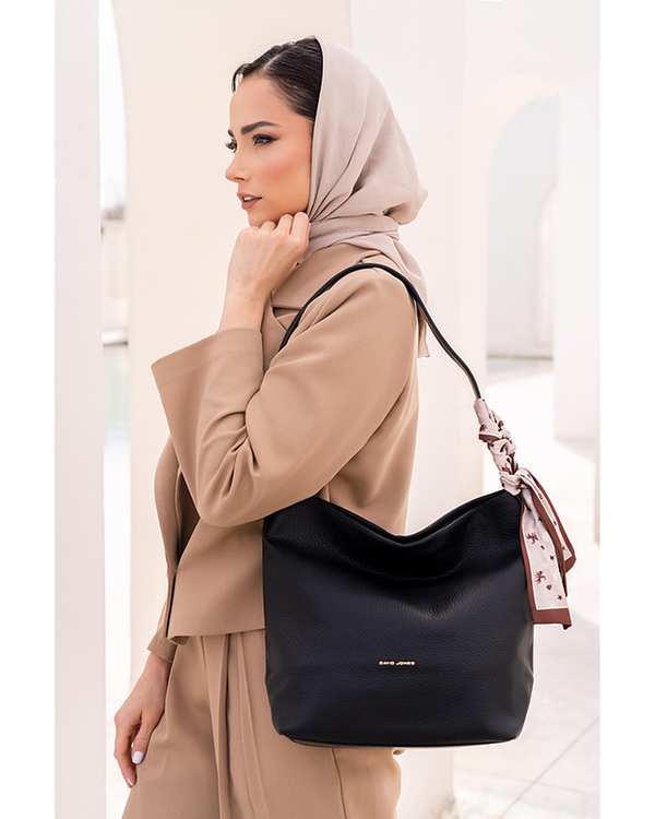 کیف دوشی زنانه کیف زنانه دوشی مشکی دیوید جونز David Jones مدل CH21116 - تصویر 3