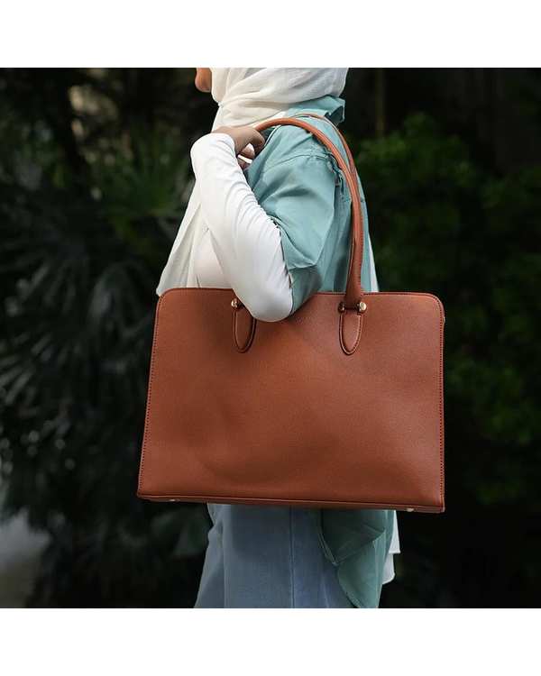 کیف دوشی زنانه کیف زنانه دستی عسلی دیوید جونز David Jones مدل CM6729 - تصویر 7