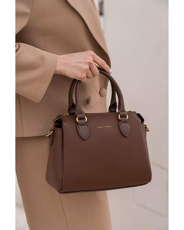 کیف دوشی زنانه کیف زنانه دستی شکلاتی دیوید جونز David Jones مدل 7021-1 - تصویر 3