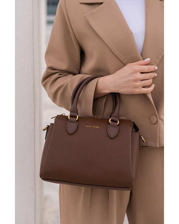 کیف دوشی زنانه کیف زنانه دستی شکلاتی دیوید جونز David Jones مدل 7021-1 - تصویر 4