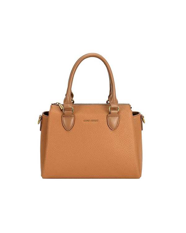 کیف دوشی زنانه کیف زنانه دستی عسلی دیوید جونز David Jones مدل 7021-1 - تصویر 4