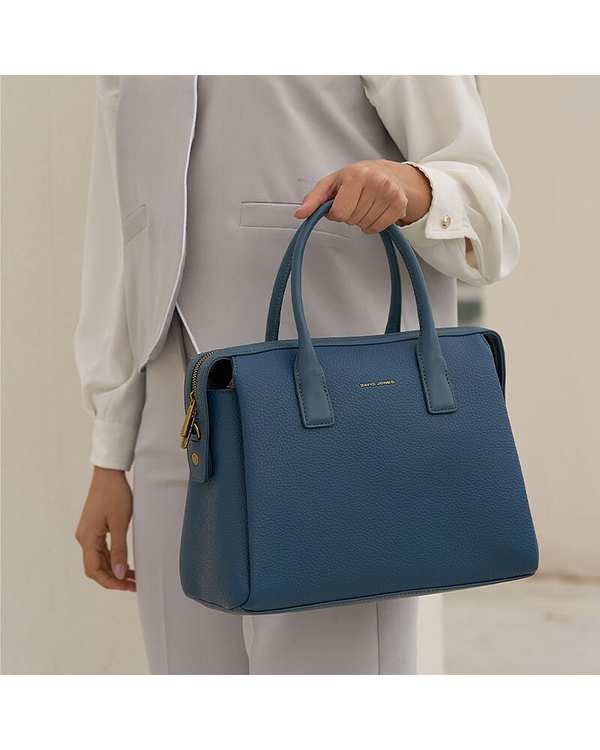کیف دوشی زنانه کیف زنانه دستی آبی دیوید جونز David Jones مدل 7021-2 - تصویر 4