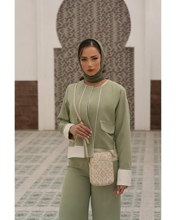 کیف زنانه دوشی بژ دیوید جونز David Jones مدل 6931-1