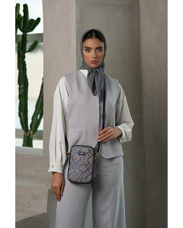 کیف دوشی زنانه کیف زنانه دوشی سرمه ای دیوید جونز David Jones مدل 6931-1 - تصویر 3