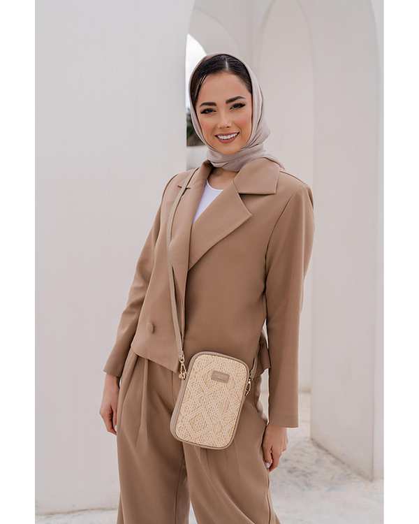 کیف دوشی زنانه کیف زنانه دوشی سفید کرم دیوید جونز David Jones مدل 6931-1 - تصویر 2
