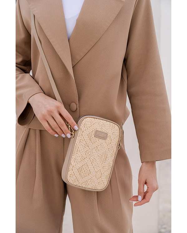 کیف دوشی زنانه کیف زنانه دوشی سفید کرم دیوید جونز David Jones مدل 6931-1 - تصویر 3