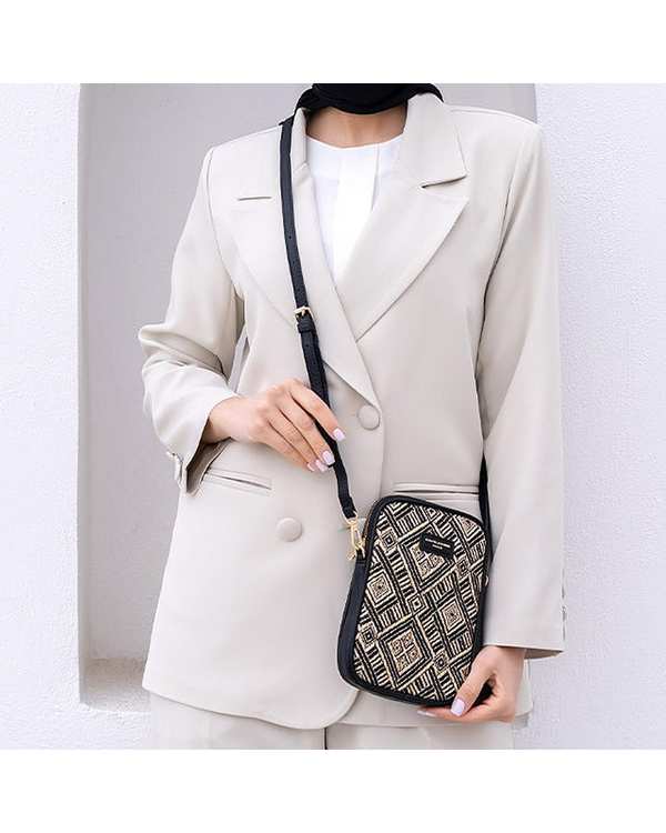 کیف دوشی زنانه کیف زنانه دوشی مشکی دیوید جونز David Jones مدل 6931-1 - تصویر 8