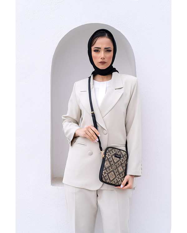 کیف دوشی زنانه کیف زنانه دوشی مشکی دیوید جونز David Jones مدل 6931-1 - تصویر 9