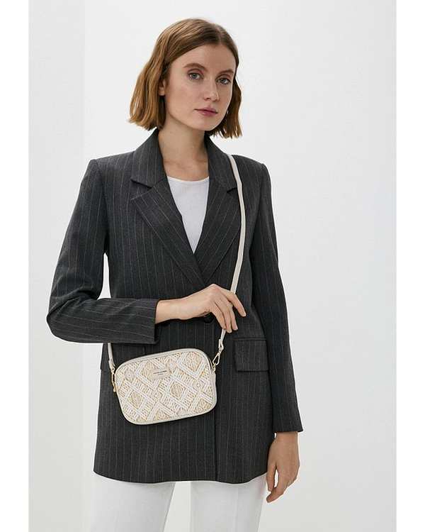 کیف دوشی زنانه کیف زنانه دوشی سفید کرم دیوید جونز David Jones مدل 6931-2 - تصویر 4