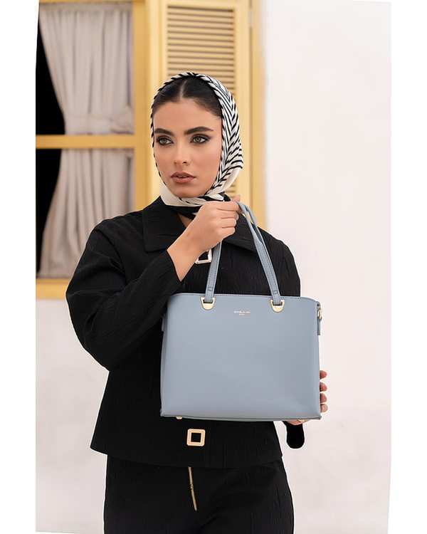 کیف دوشی زنانه کیف زنانه دستی آبی روشن دیوید جونز David Jones مدل CM6652 - تصویر 8