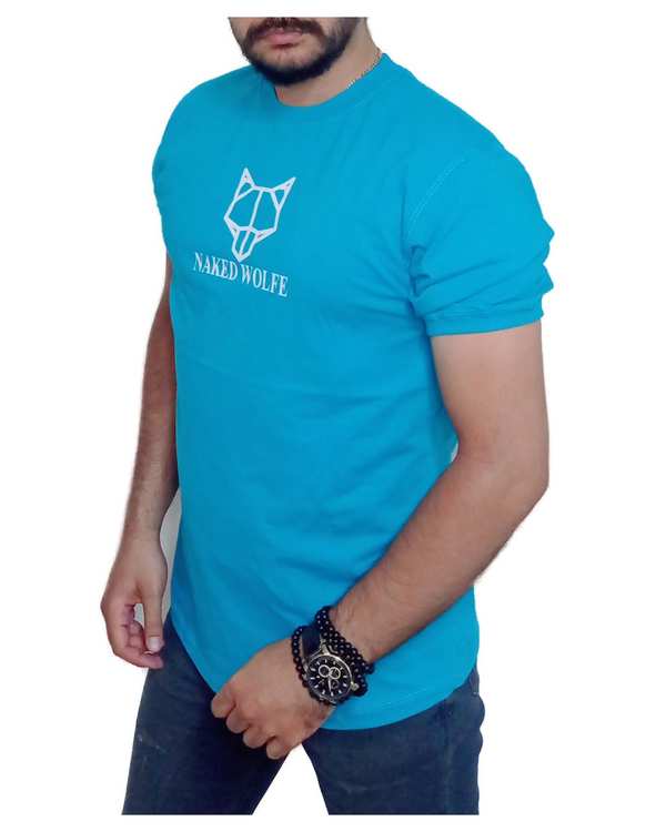 تی شرت مردانه یقه گرد آبی دیورسو Diverso کد 4437