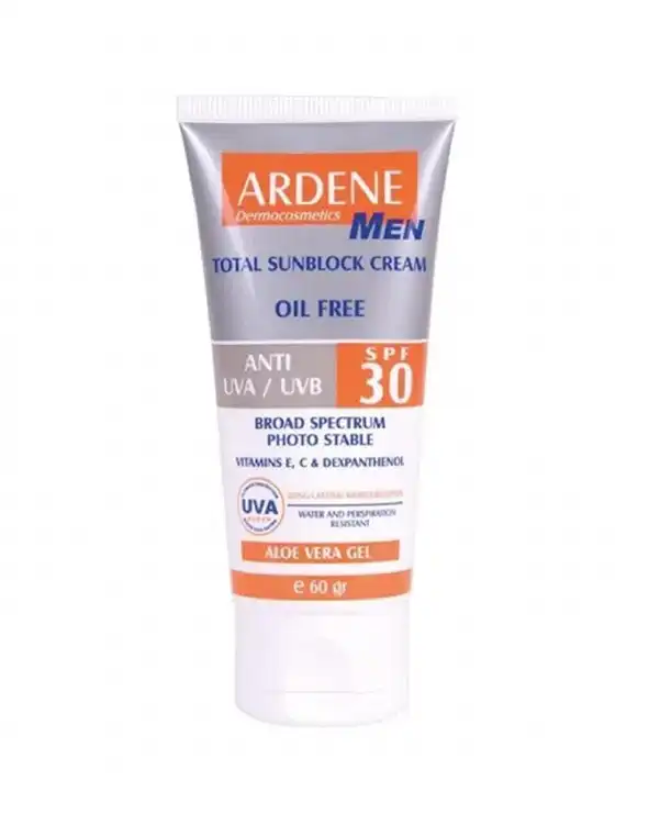 کرم ضد آفتاب مردانه SPF 30 آردن Ardene مدل Oil Free مناسب انواع پوست 60 گرم
