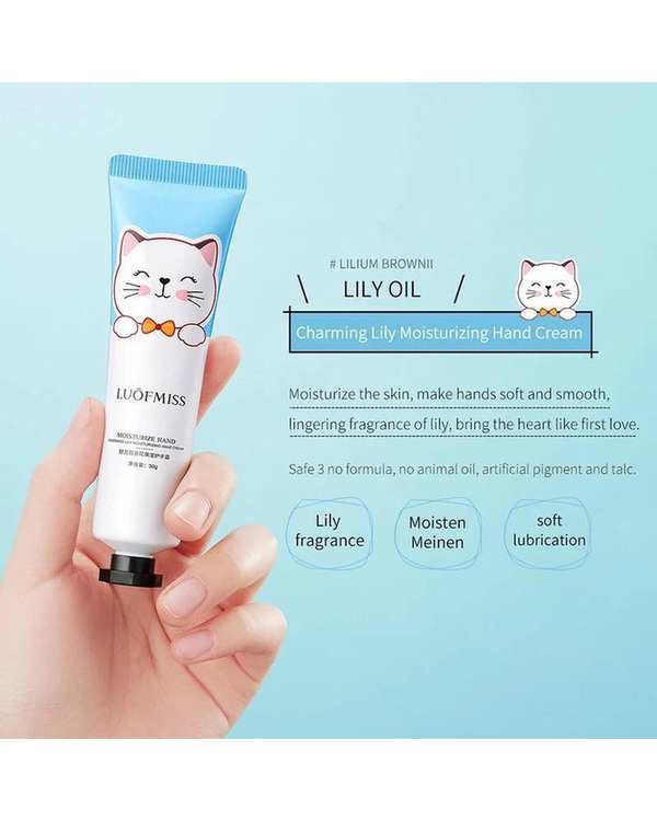 کرم مرطوب کننده و آبرسان دست و صورت لوفمیس Luofmiss طرح گربه آبی 30 گرم - تصویر 2