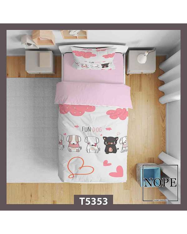 روتختی کودک یک نفره 5 تکه نوپه هوم Nopehome طرح سگ کد T5353