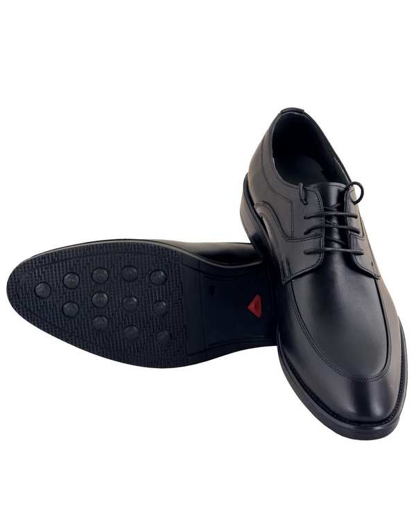 کفش چرم مردانه رسمی مشکی چرم بارز Charm Barez مدل DK330 - تصویر 8