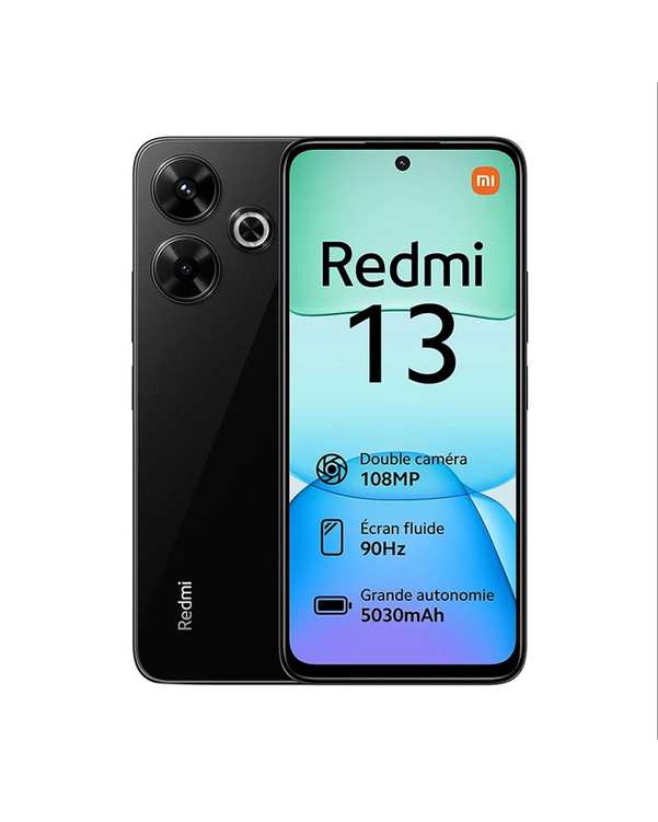 گوشی موبایل شیائومی مدل Redmi 13 دو سیم کارت ظرفیت 256 گیگابایت و رم 8 گیگابایت مشکی
