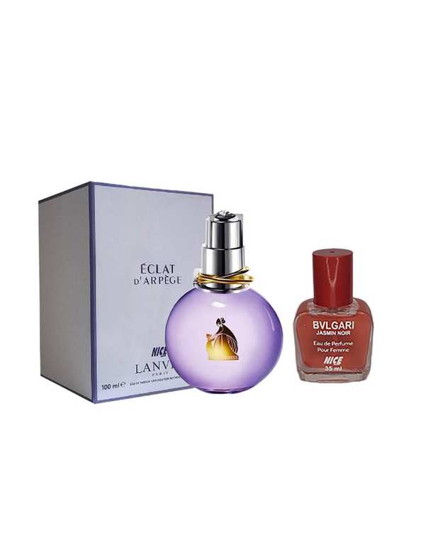 عطر زنانه Eclat Darppege Lanvin حجم 100ml به همراه عطر جیبی BVLGARI حجم 35ml نایس پاپت Nice Puppet