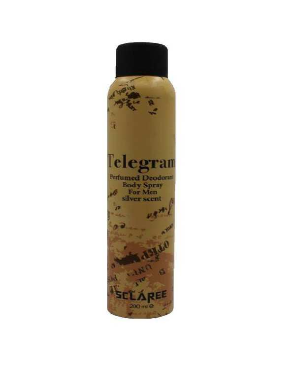 اسپری خوشبو کننده بدن مردانه اسکلاره Sclaree مدل Telegram حجم 200ml