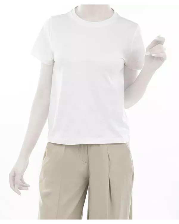 تی شرت زنانه یقه گرد سفید ریس Rees کد 1060037-00