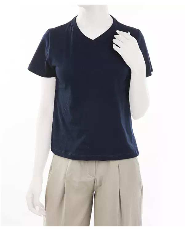 تی شرت زنانه یقه هفت سرمه ای ریس Rees کد 1060036-16
