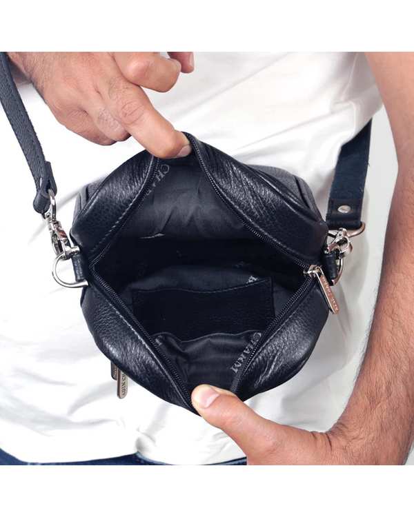 کیف چرم دوشی مشکی چرم بارز Charm Barez مدل DG36.1 - تصویر 3