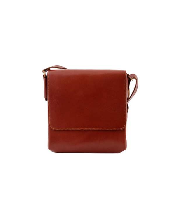 کیف چرم دوشی عسلی چرم بارز Charm Barez مدل DG39 - تصویر 2