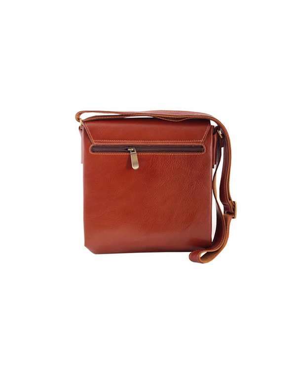 کیف چرم دوشی عسلی چرم بارز Charm Barez مدل DG39 - تصویر 3