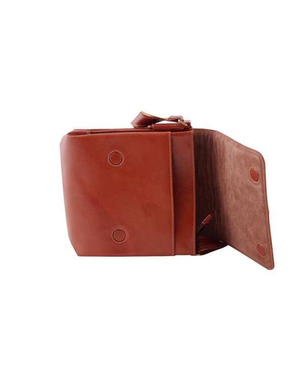 کیف چرم دوشی عسلی چرم بارز Charm Barez مدل DG39 - تصویر 5