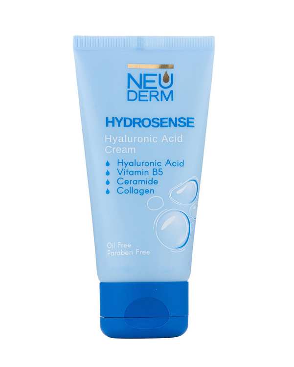 کرم فاقد چربی هیدروسنس نئودرم Neuderm مدل Hydrosense حاوی هیالورونیک اسید 50ml