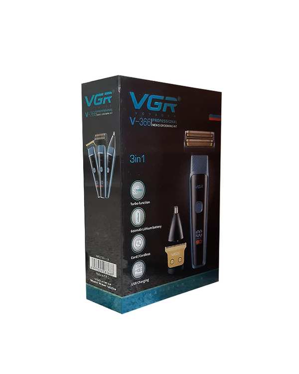 ست اصلاح آبی تیره وی جی ار VGR مدل VGR V-366 - تصویر 3