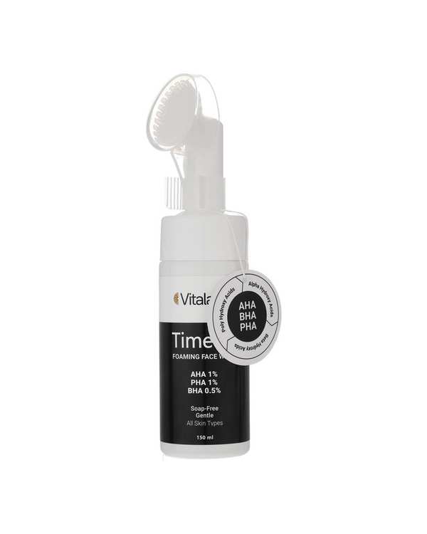 فوم شستشو صورت ویتالیر مدل تایم ویت Timevit حجم 150ml - تصویر 3