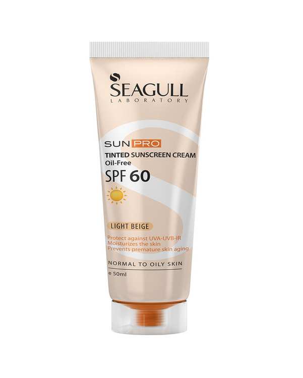 کرم ضد آفتاب رنگی SPF60 سی گل Seagull رنگ بژ روشن حجم 50ml