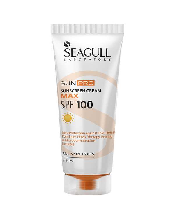 کرم ضد آفتاب بی رنگ SPF100 سی گل Seagull مدل Sunpro حجم 40ml