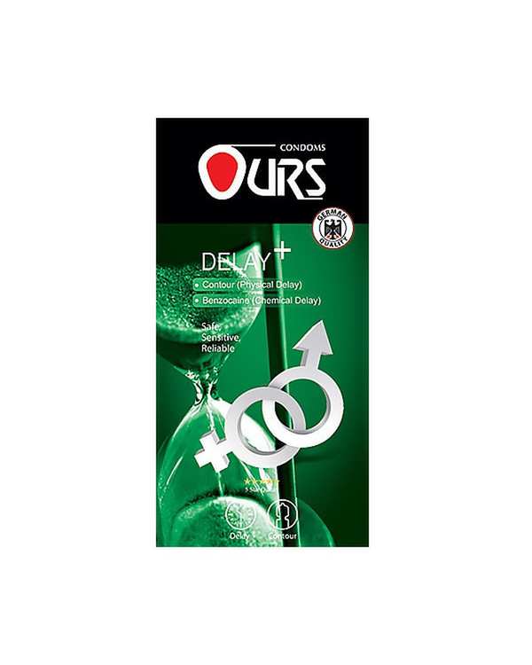 کاندوم تاخیری اورز Ours مدل Delay Plus بسته 12 عددی