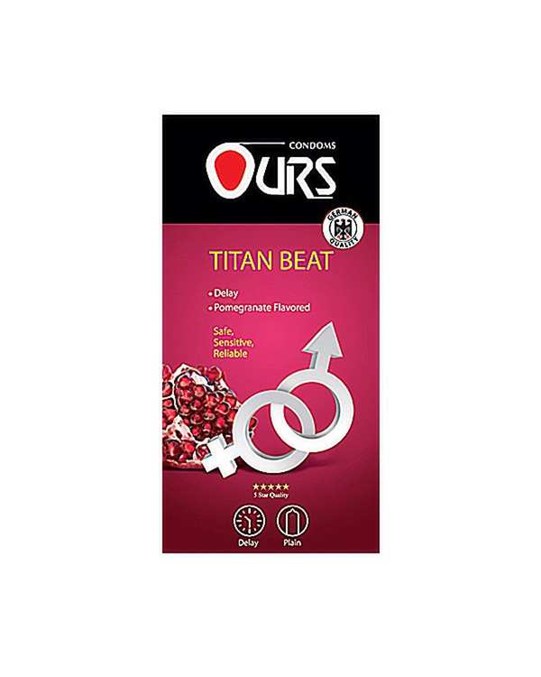 کاندوم تاخیری ساده اورز Ours مدل Titan Beat بسته 12 عددی
