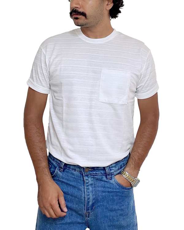 تی شرت مردانه یقه گرد سفید دیورسو Diverso کد 4472